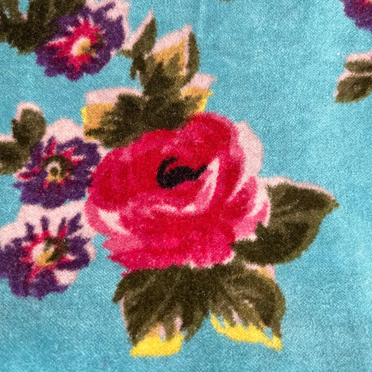 Rome Velvet Pouch in Baroque Teal