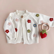 Load image into Gallery viewer, Cotton Flower Cardigan