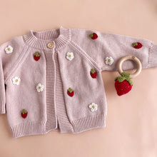 Load image into Gallery viewer, Cotton Strawberry Flower Cardigan
