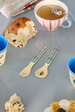 Load image into Gallery viewer, Nathalie Lété Baby Spoon and Fork in Blue