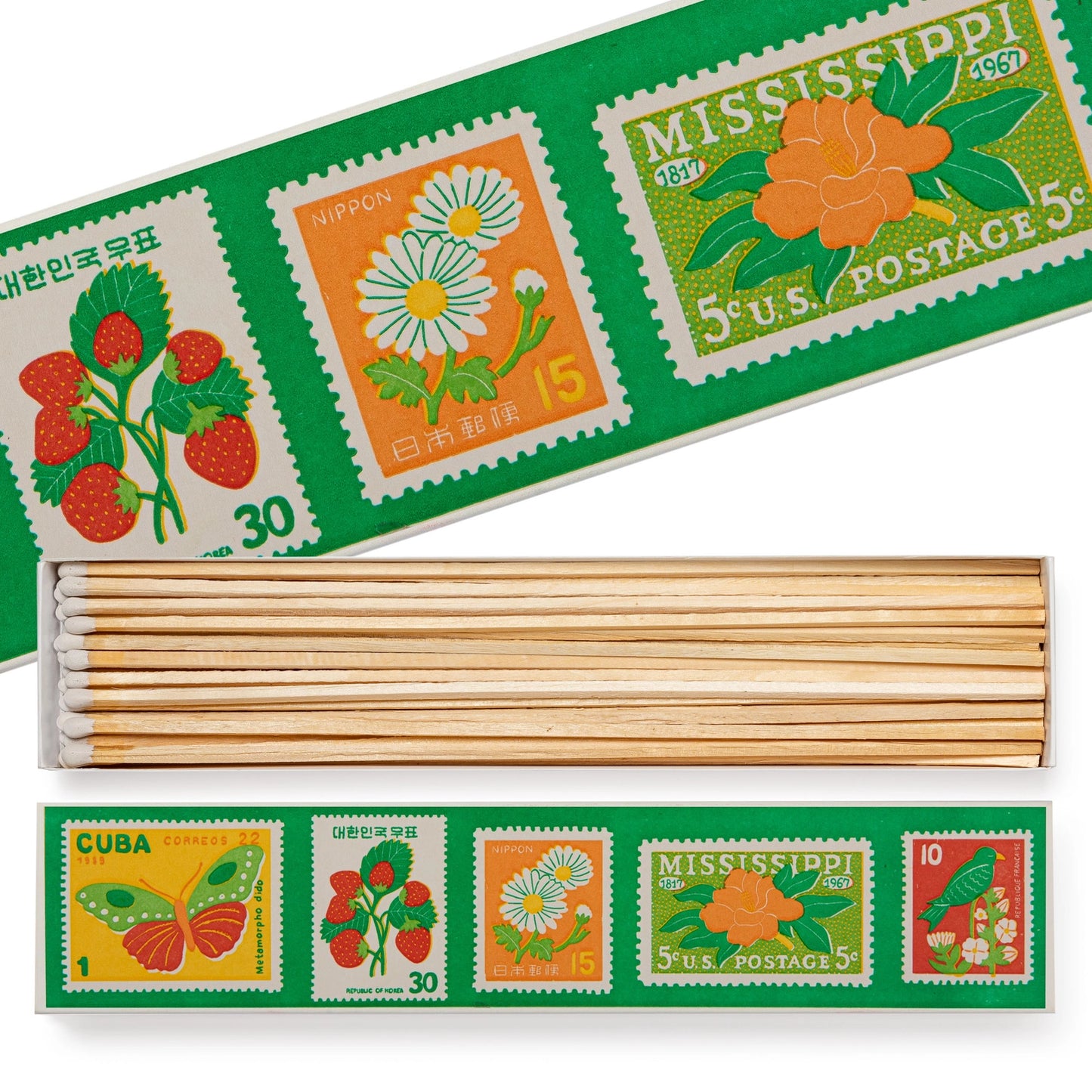 Vintage Stamp Long Matchbox