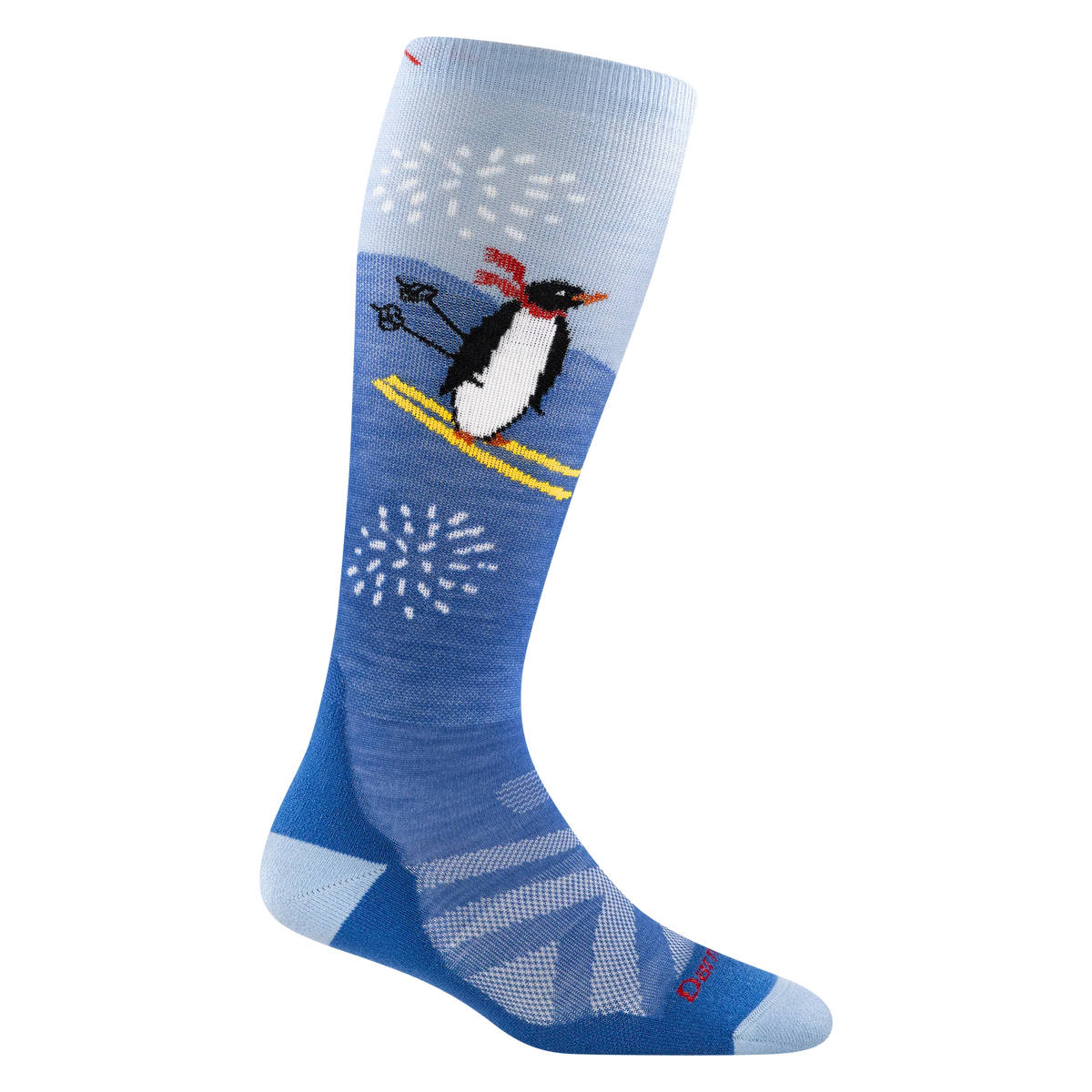 Stellar Darn Tough Kids Penguin Peak over-the-calf midweight ski and snowboard sock.