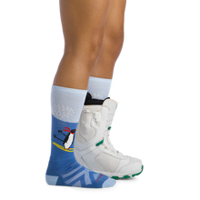 Load image into Gallery viewer, Darn Tough | Kids Penguin Peak Over-the-Calf Midweight Ski & Snowboard Socks in Stellar