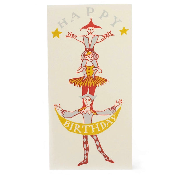 Happy Birthday Human Tower Card