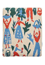 Load image into Gallery viewer, Swiss Fields Baby Blanket in Blue