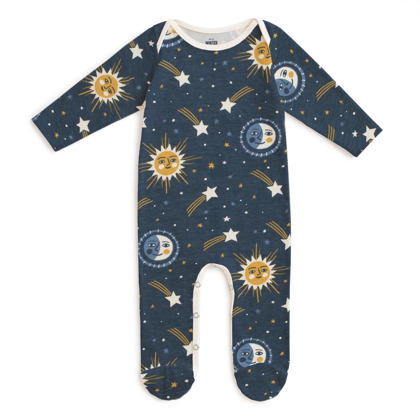 Winter Water Factory | Footed Romper in Celestial Navy
