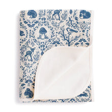 Load image into Gallery viewer, Winter Water Factory | French Terry Blanket in Animal Tapestry Delft Blue