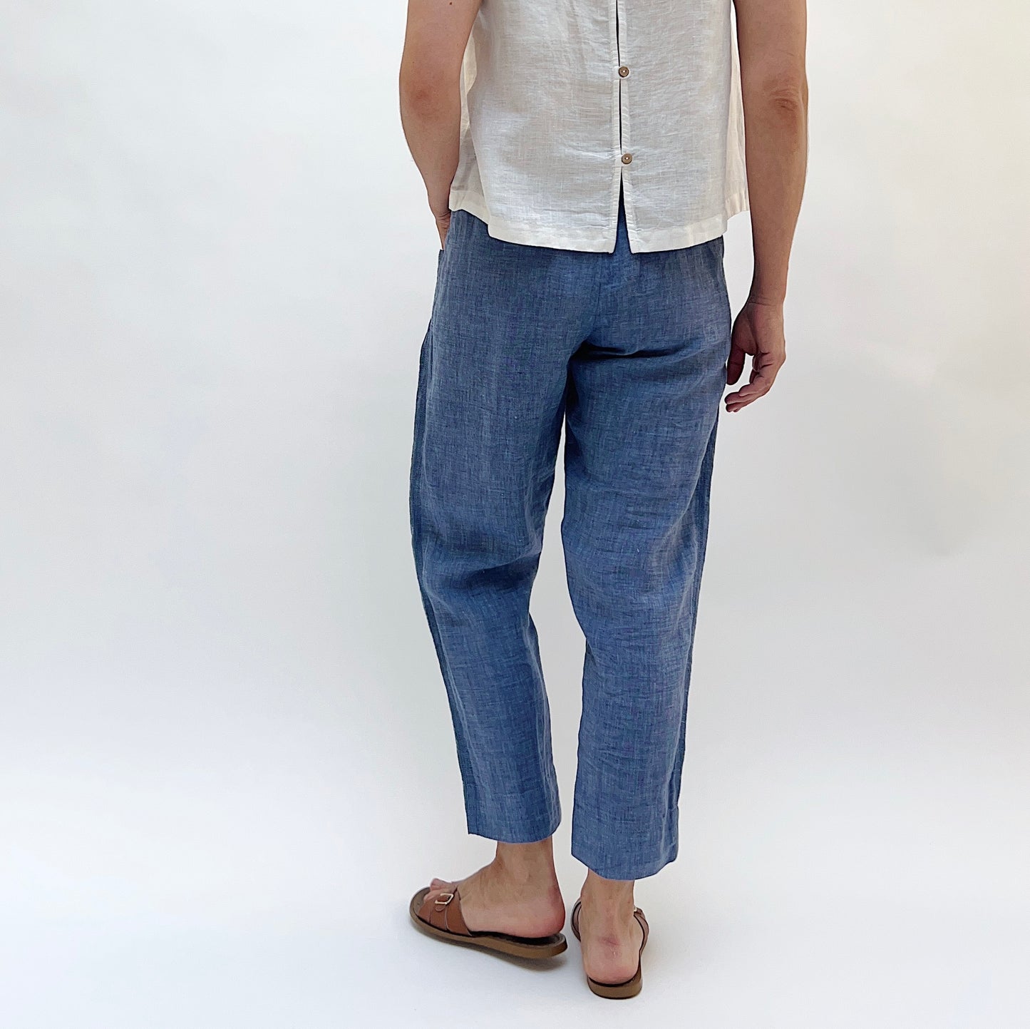 Two Pocket Pant in Blue Melange