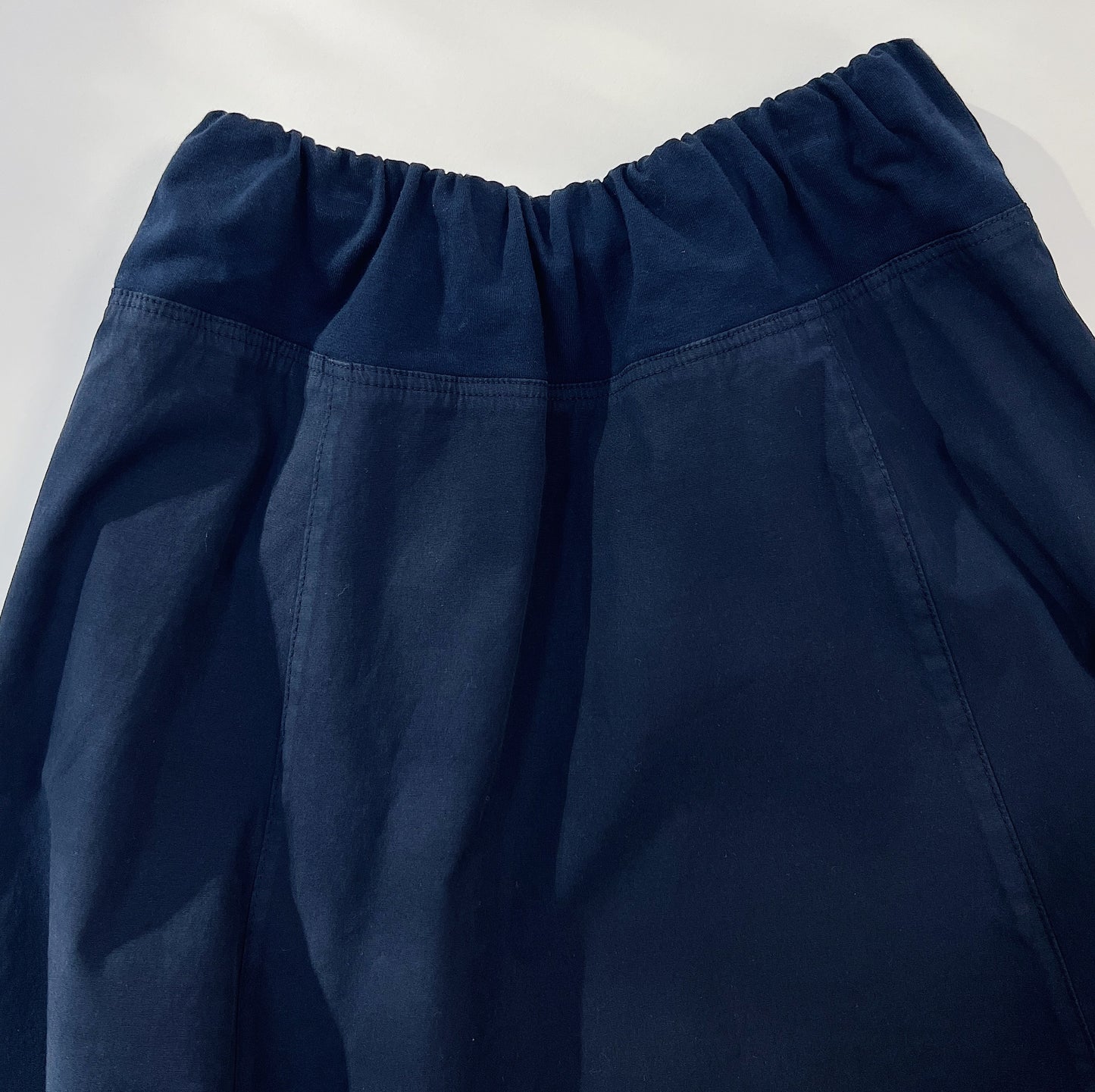 Rib Yoke Skirt in Indigo