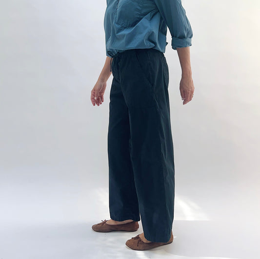 Poplin Sailor Pant in Ink