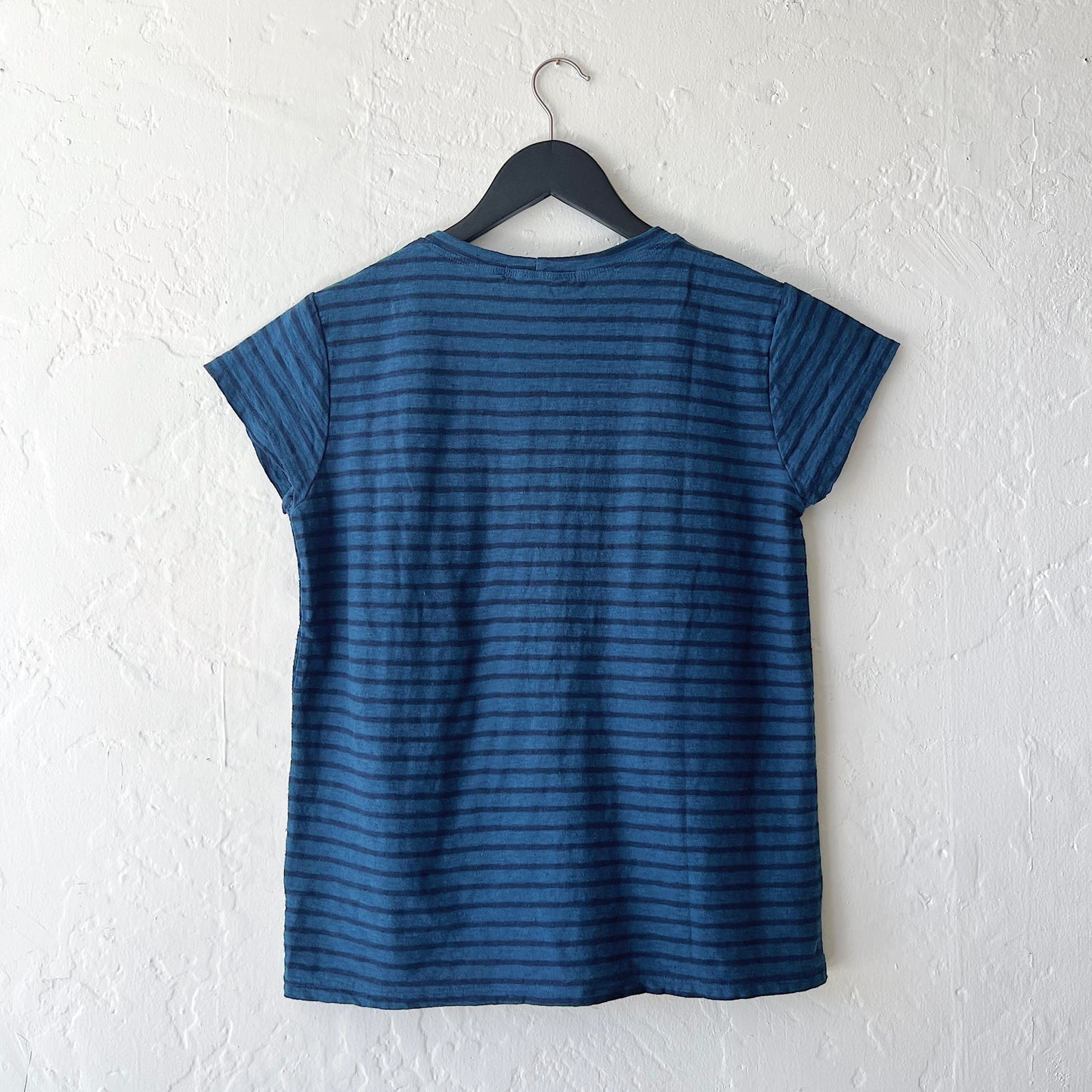 Easy Tee with Pocket in Naval & Navy Stripe