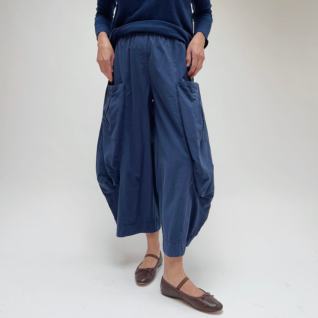 Eleven Stitch | Double Pocket Cotton Pant in Midnight