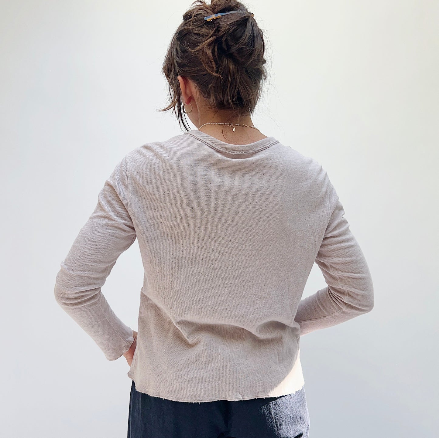 North Star Base | Snap Front Cardigan in Cloud