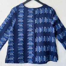 Load image into Gallery viewer, Habitat | Embroidered Cotton Button Back Pullover in Navy