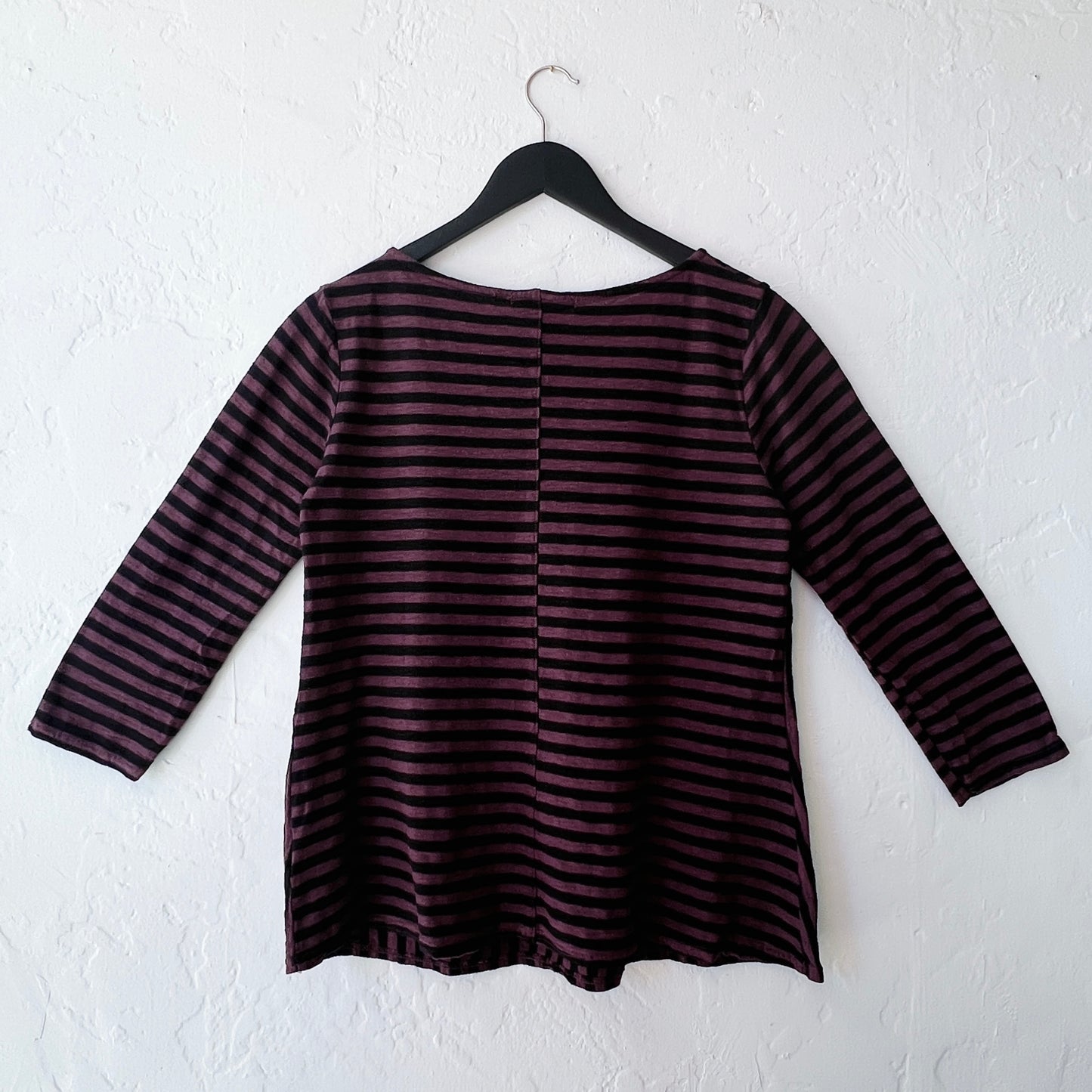Cut Loose | Patch A-Line Boatneck Top in Cinnabark Stripes