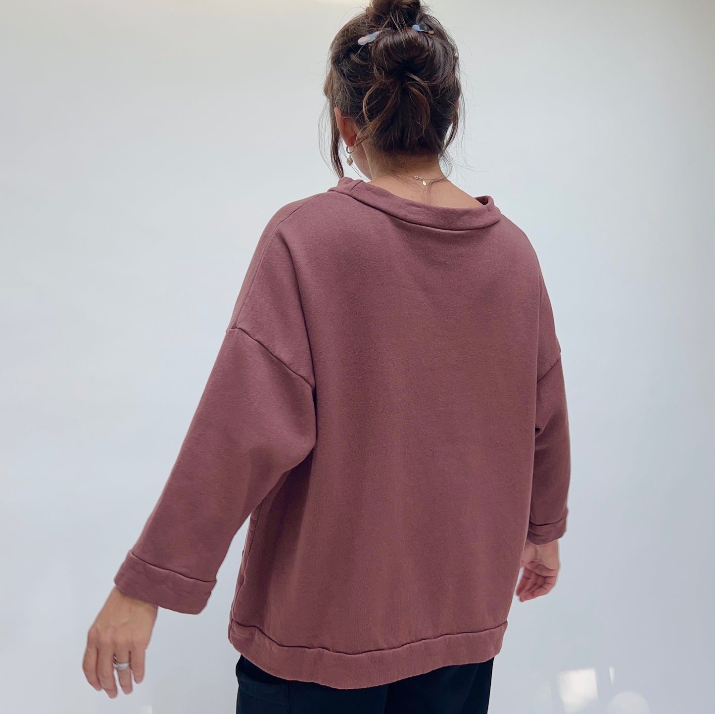 Bryn Walker | Alden Fleece Sweatshirt in Tierra