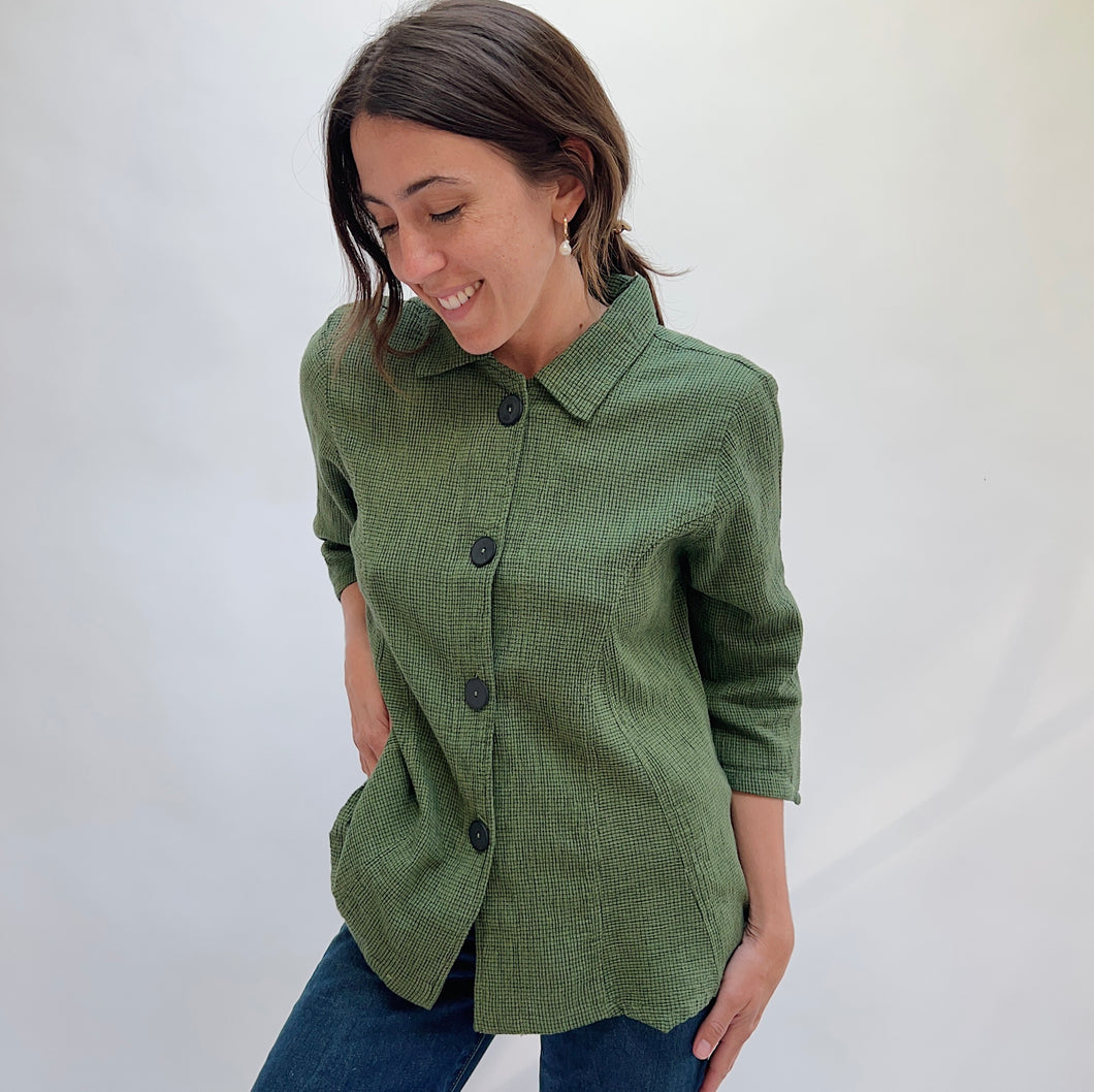 Mill Valley | A-Line Button Down in Moss