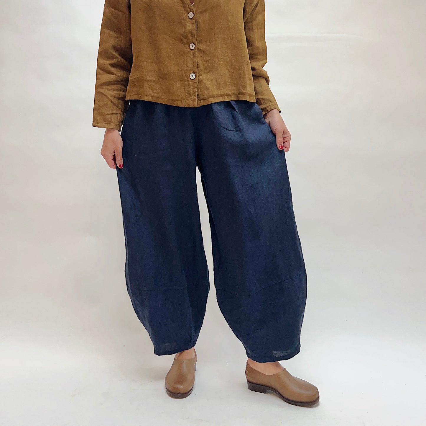 Linen Oliver Pant in Stargaze