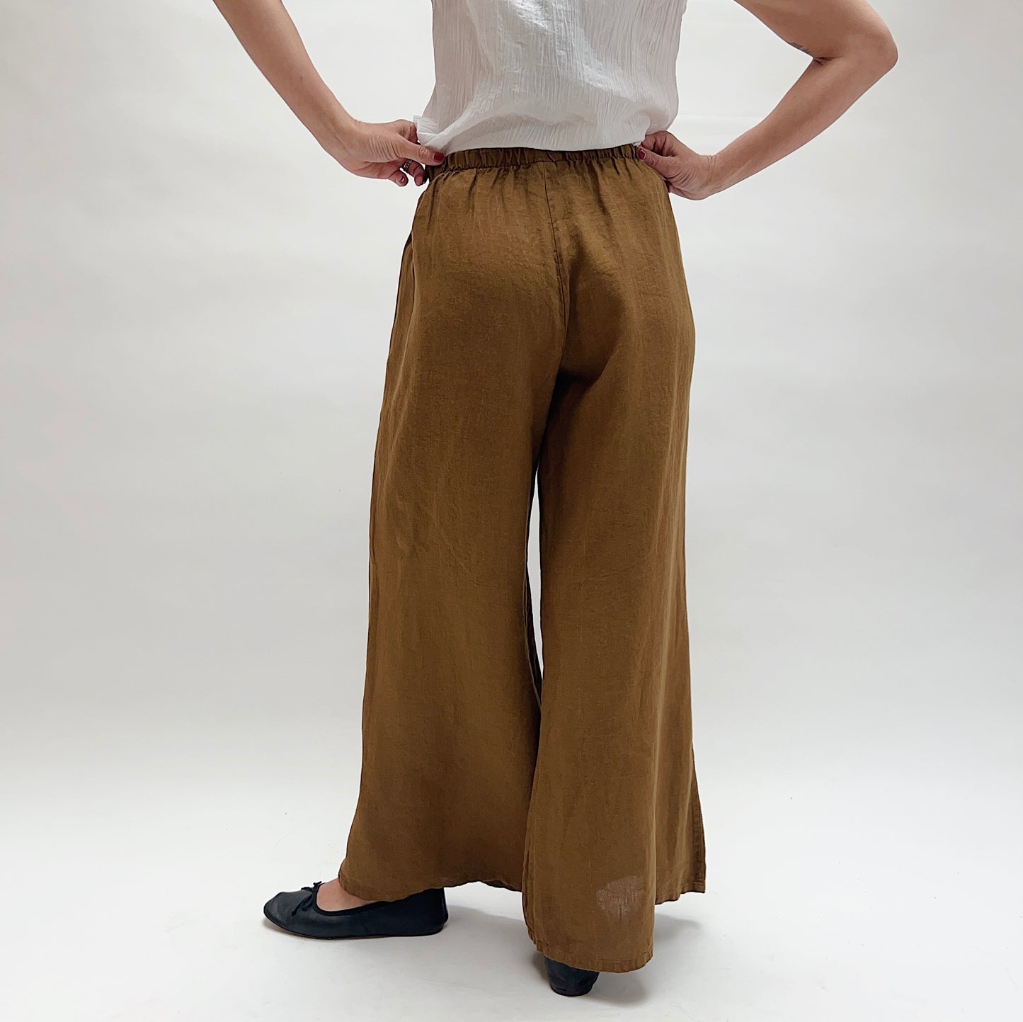 Linen Osca Pant in Quinquina