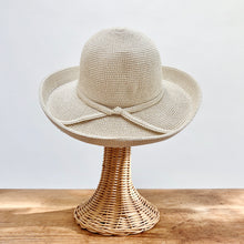 Load image into Gallery viewer, Paper Braid Kettle Brim Hat in White Tweed
