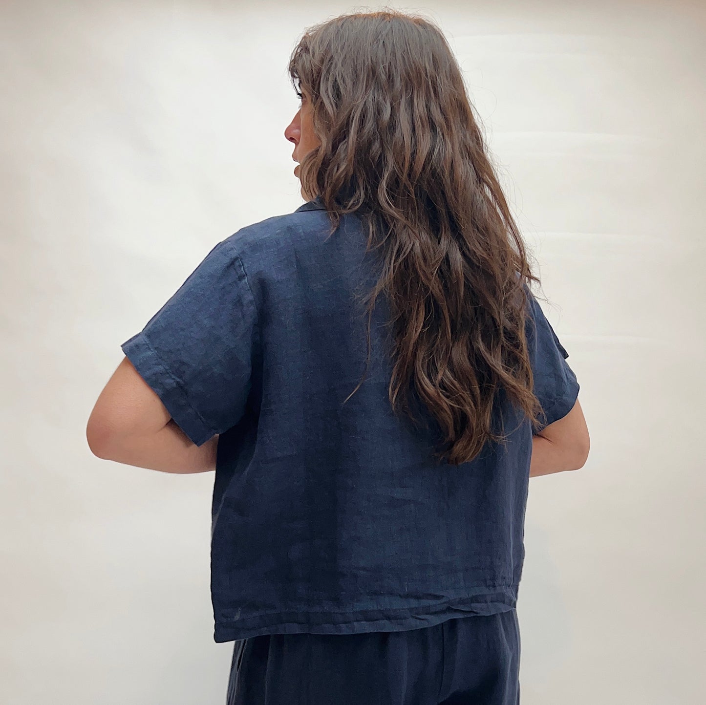 Linen Ester Blouse in Stargaze