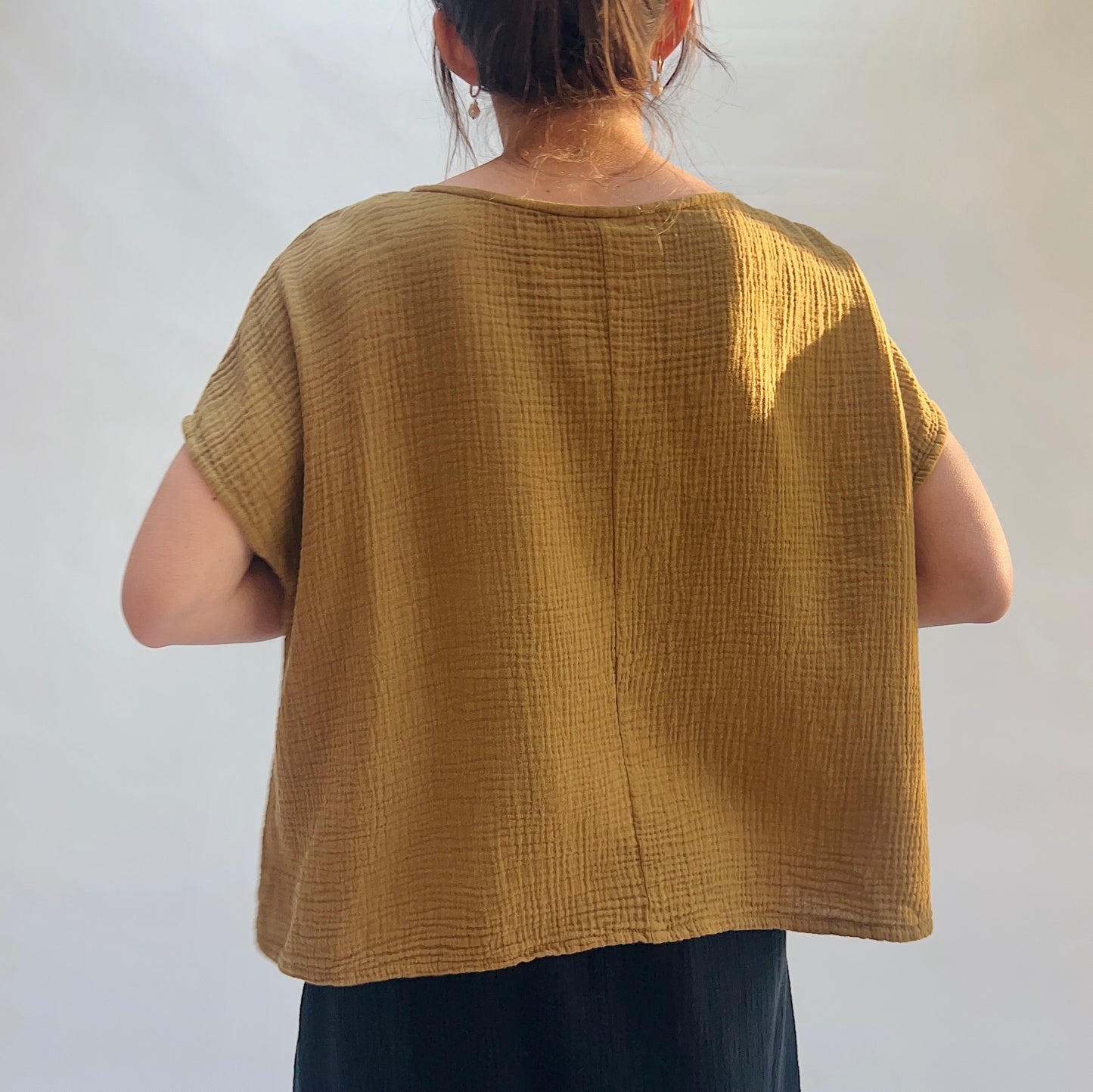 Cotton Gauze June Top in Quinquina