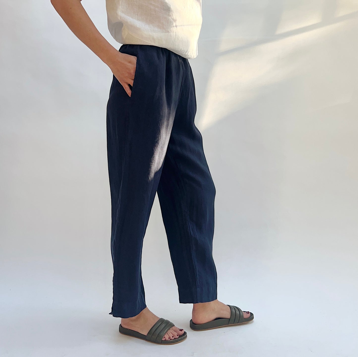 Linen Anka Pant in Stargaze