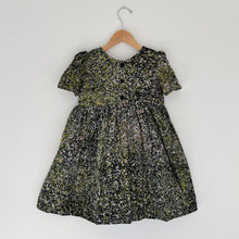 Load image into Gallery viewer, Fahari Bazaar | Girls Puff Sleeve Dress in Green & Pink Speckle