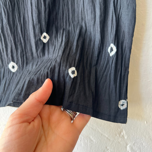 Julia Tank in Black & White Shibori