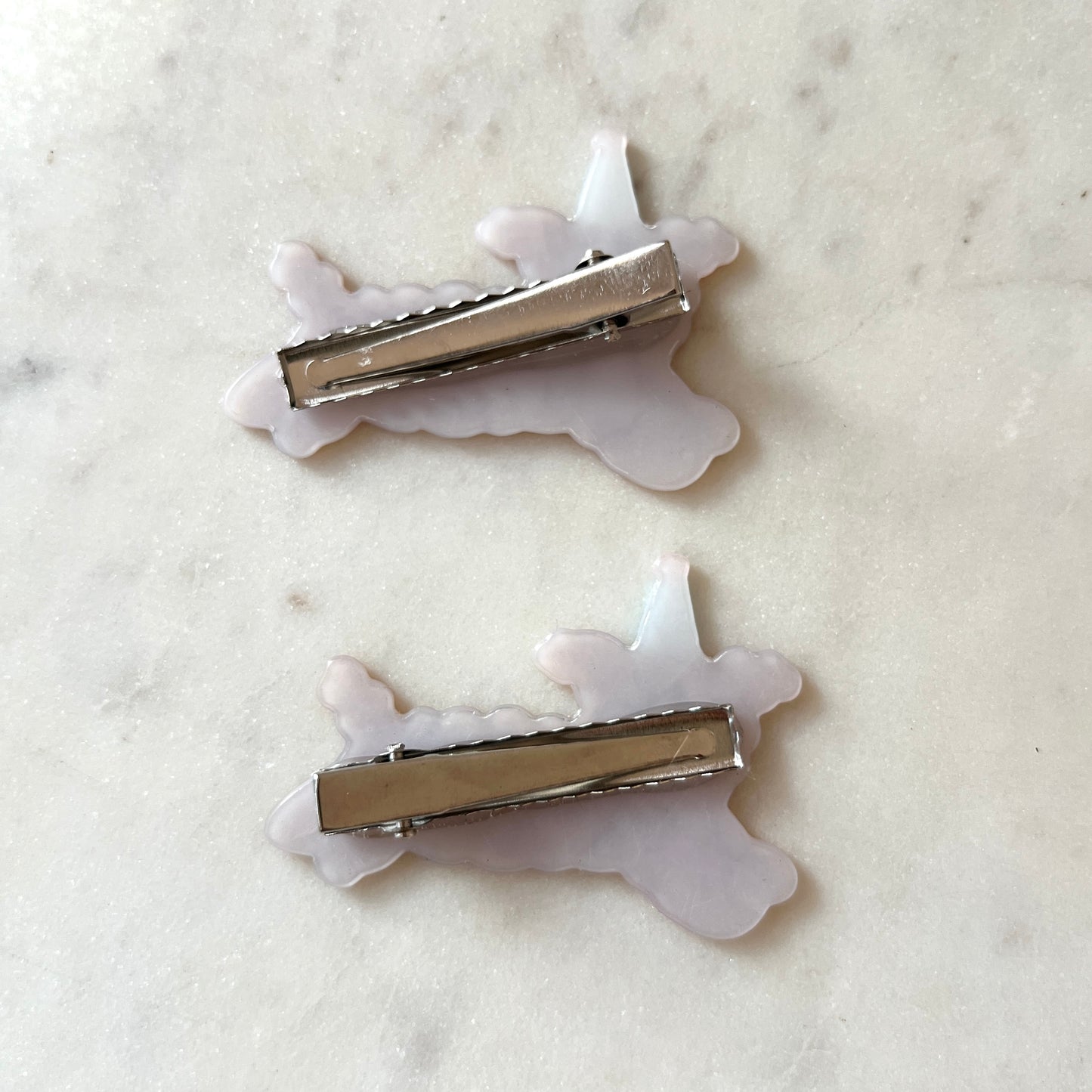 Blue Fluffy Puppy Hair Clip Set
