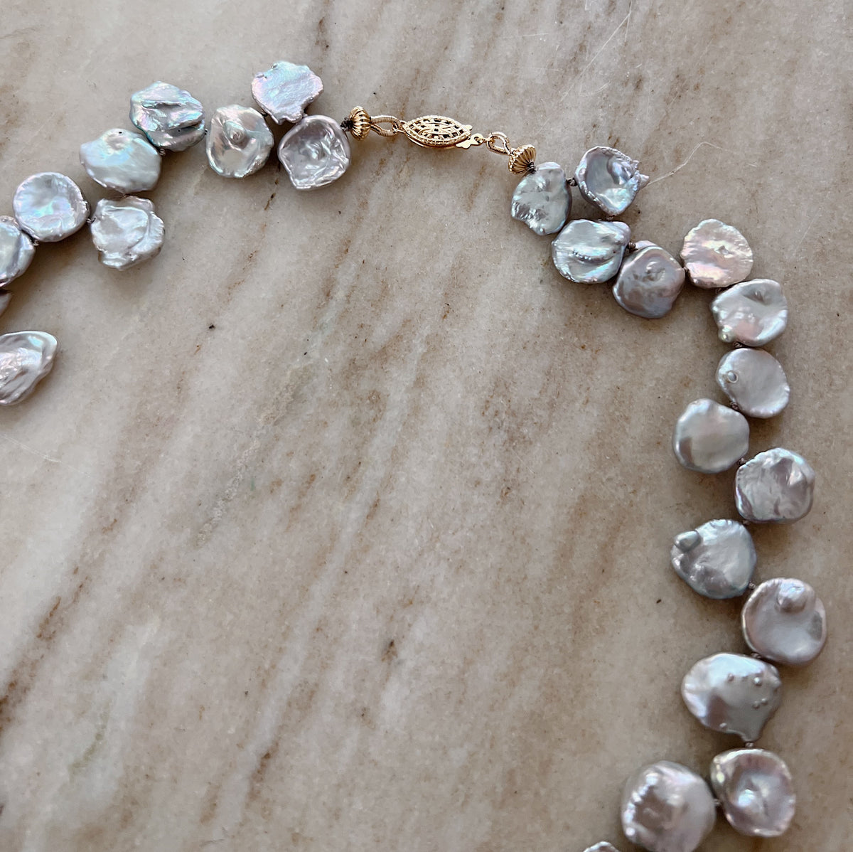 Dotter  Grey Keshi Pearl Necklace