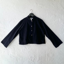 Load image into Gallery viewer, Bryn Walker | Corduroy Standing Collar Crop Jacket in Black