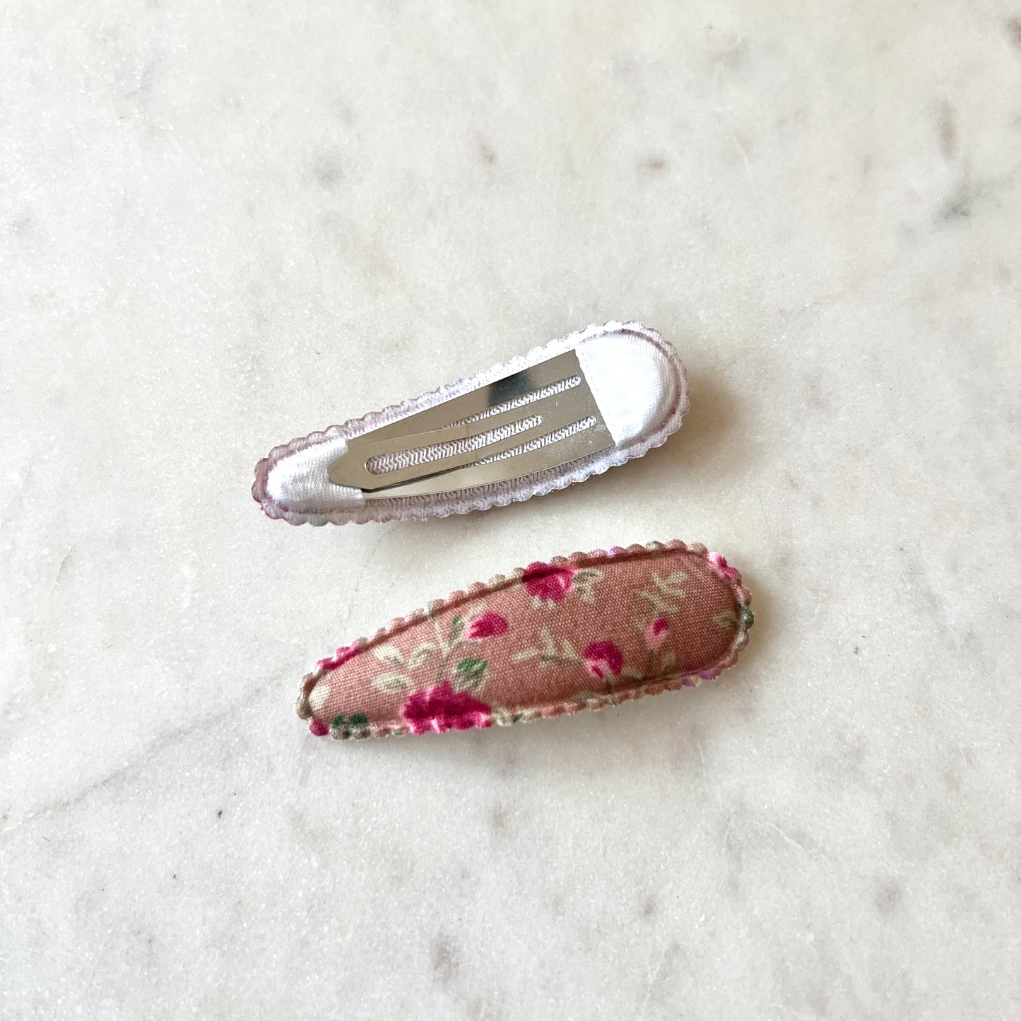 Dusty Rose Floral Hair Clip Set