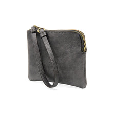 Load image into Gallery viewer, Pippa Wristlet Pouch in Metallic Pewter