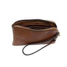 Load image into Gallery viewer, Pippa Wristlet Pouch in Caramel