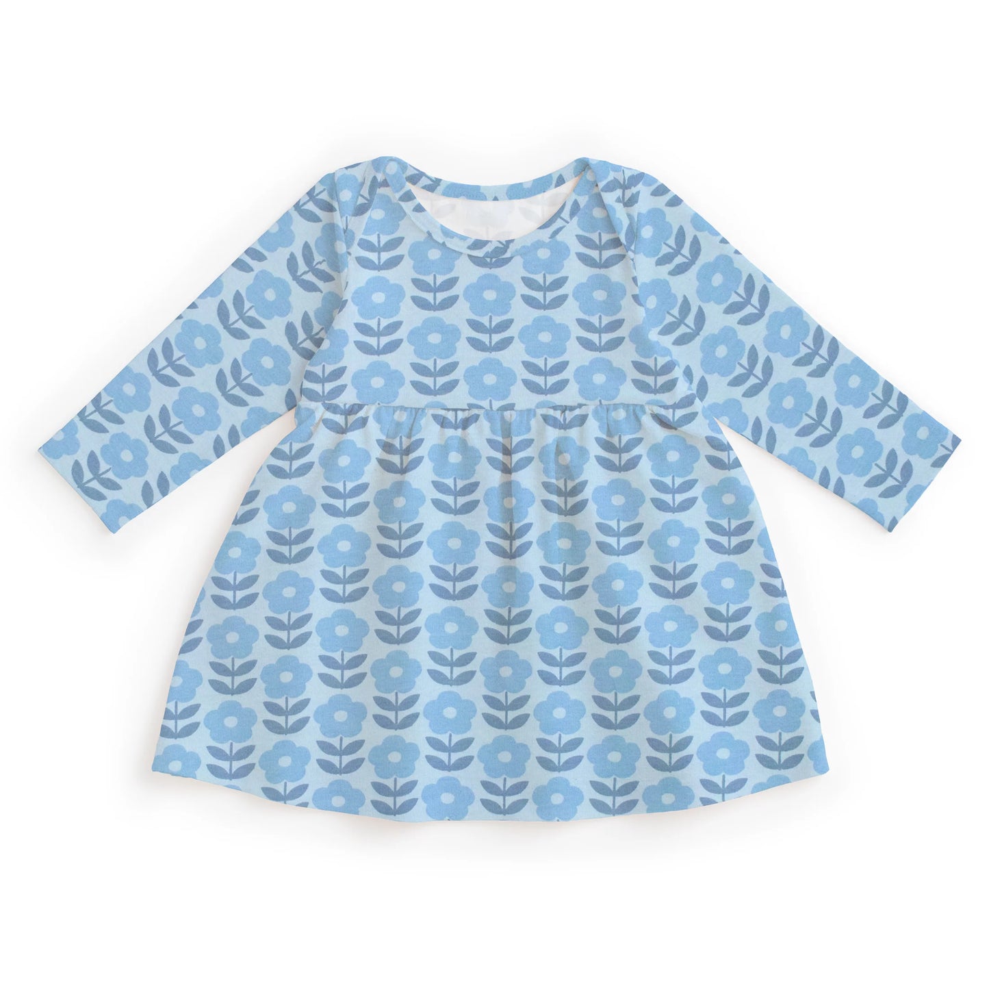Winter Water Factory | Lausanne Dress in Blue Danish Flowers Print