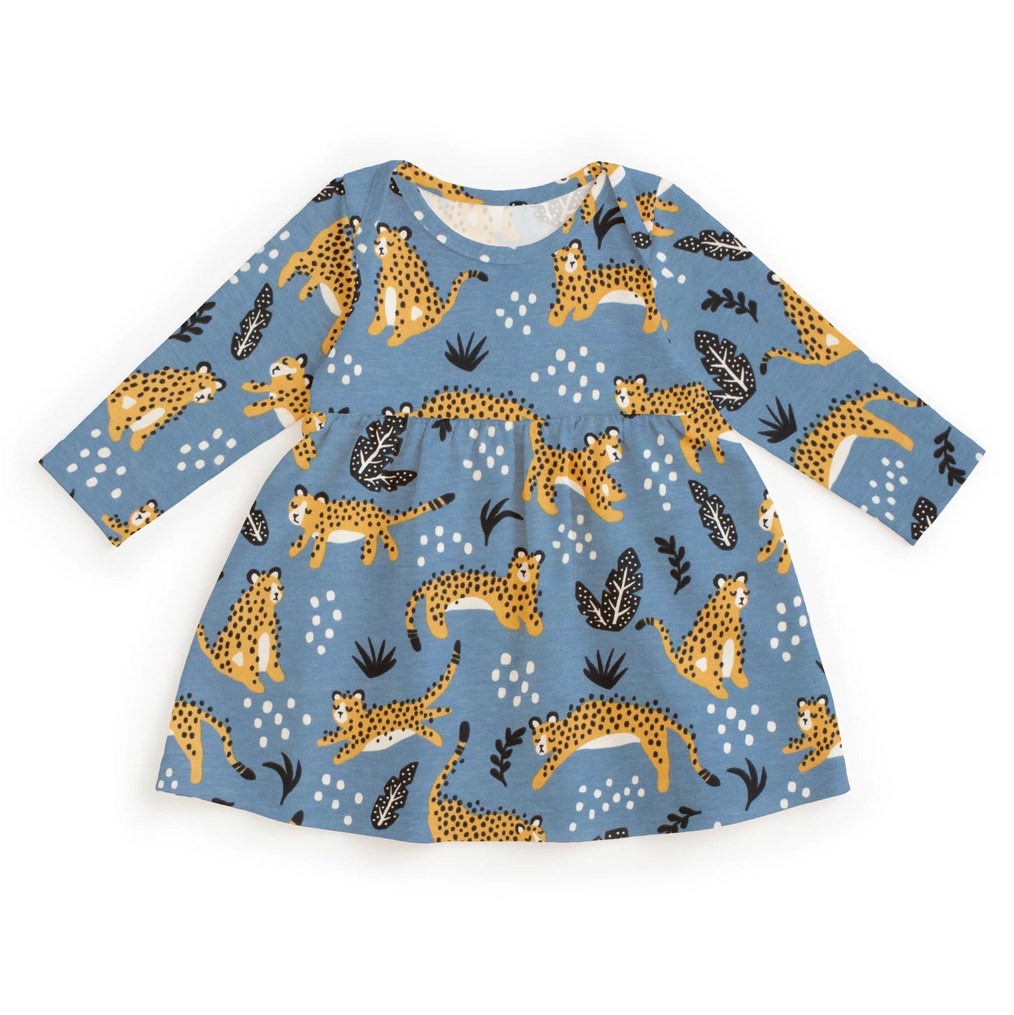 Winter Water Factory | Lausanne Dress in Lake Blue Wildcats Print