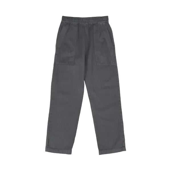 Dark gray pants on a white background