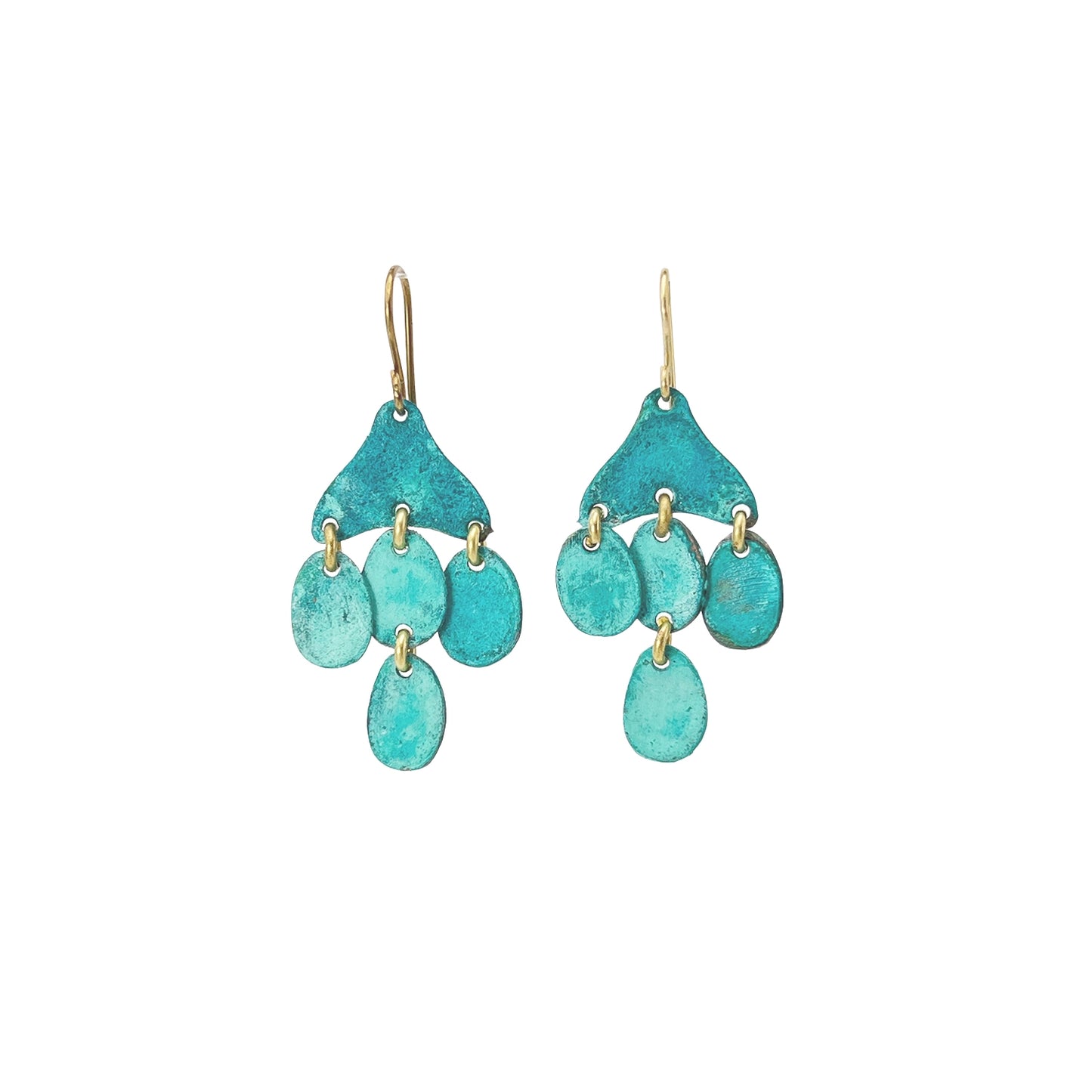 Medusa Earrings in Turquoise Patina