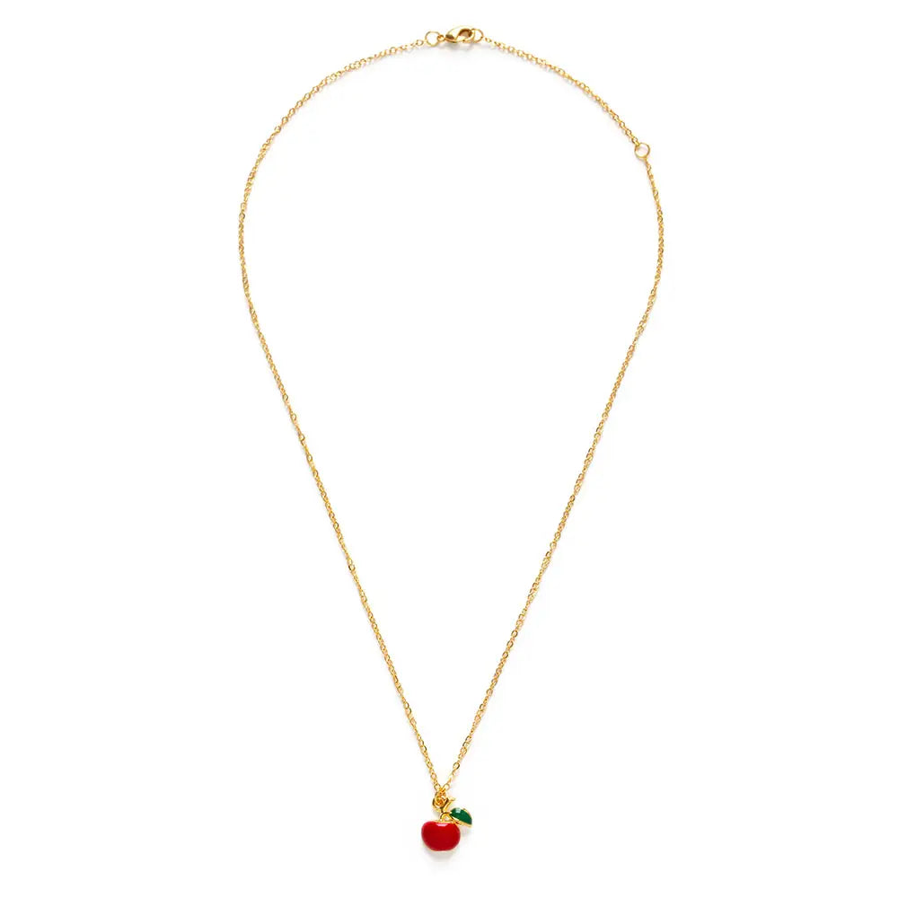 Red Apple Charm Necklace