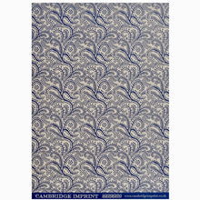 Load image into Gallery viewer, Cambridge Imprint | Seaweed Paisley Patterned Paper in Prussian Blue