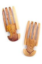 Load image into Gallery viewer, Olivewood Salad Tossing Claws with White Bone