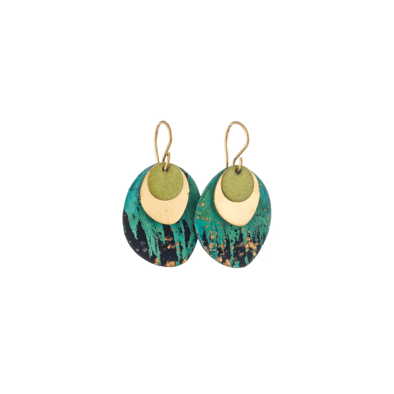 Rock Earrings in Forest