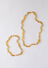 Load image into Gallery viewer, Raw Honey Amber + Pearl Halo Necklace
