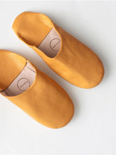 Load image into Gallery viewer, Moroccan Babouche Slippers in Ochre
