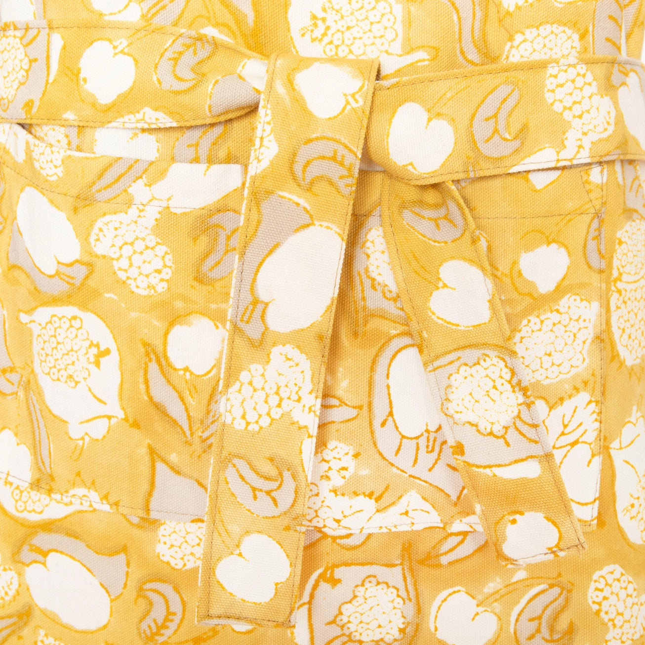 Forest Harvest Apron in Mustard & Grey