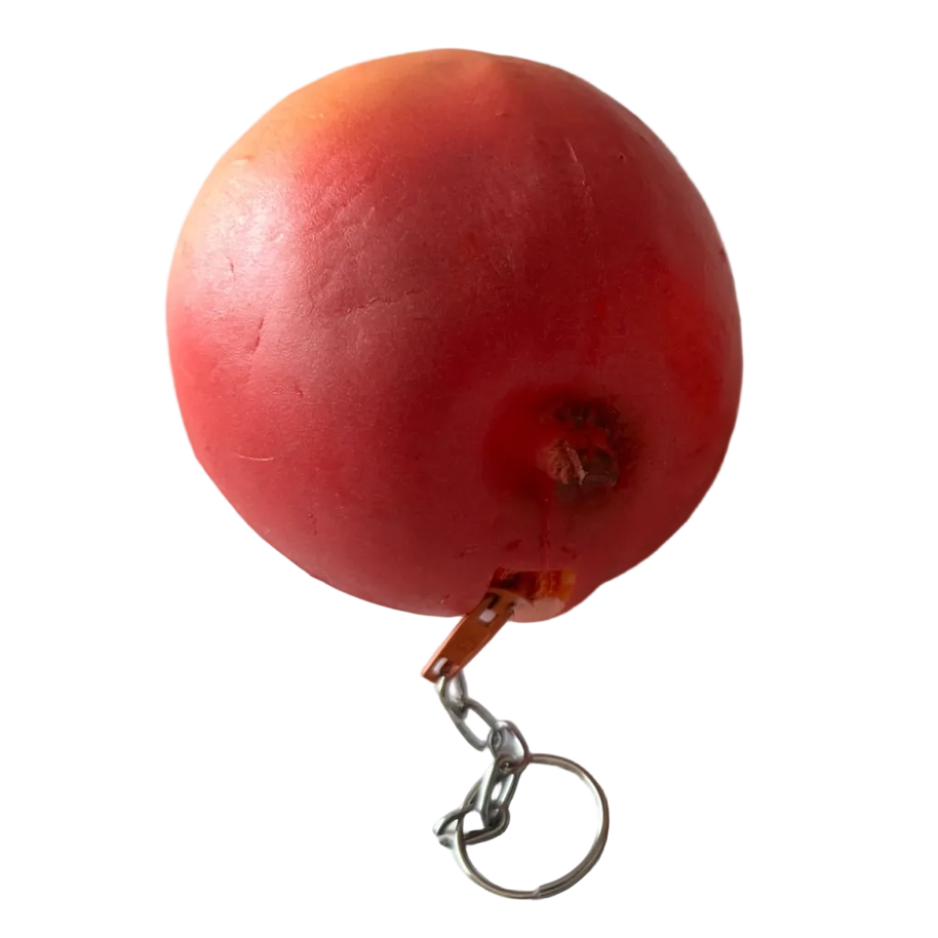 Peach Coin Purse Keychain