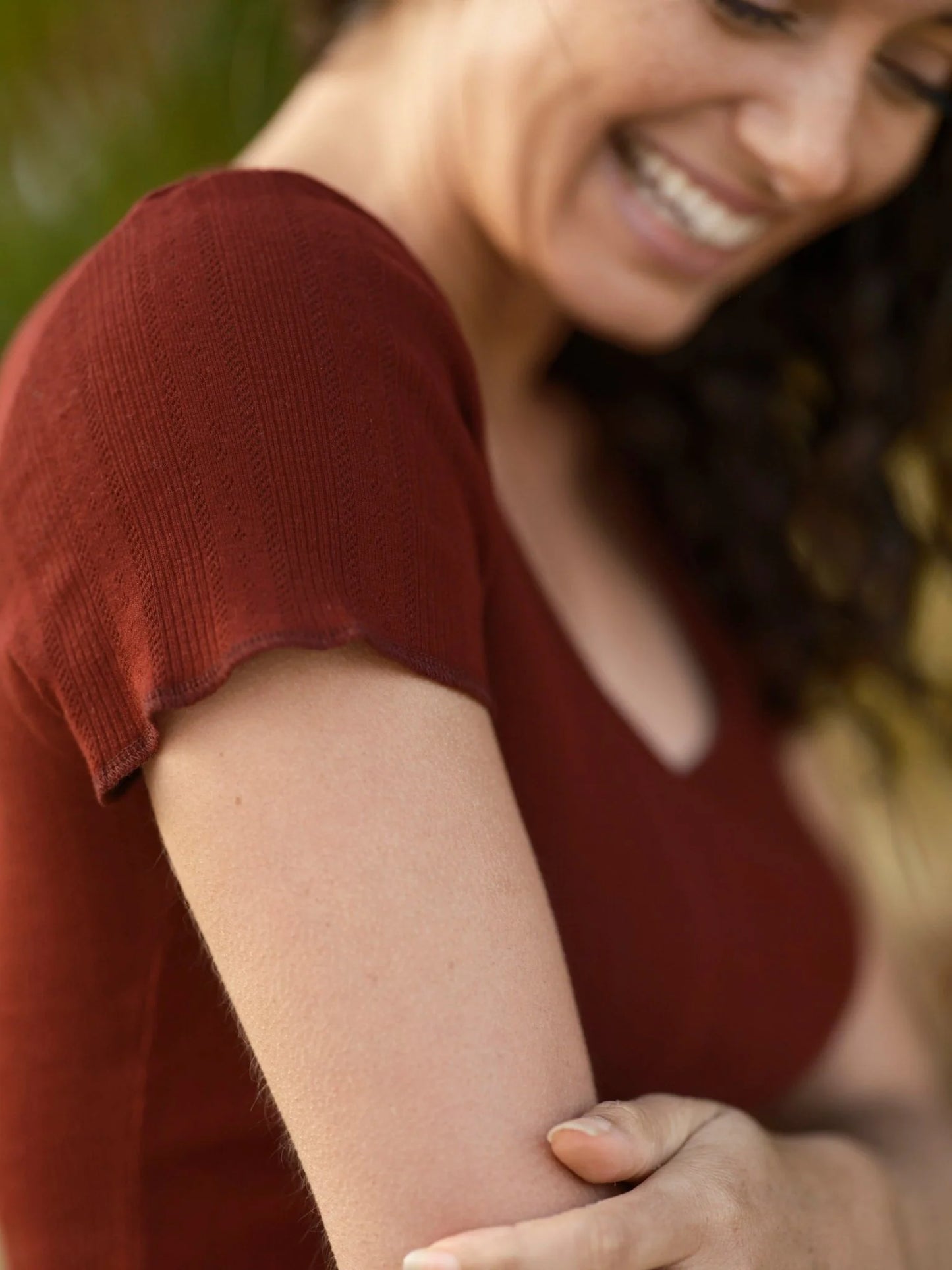 Mollusk | Pointelle Tee in Malbec