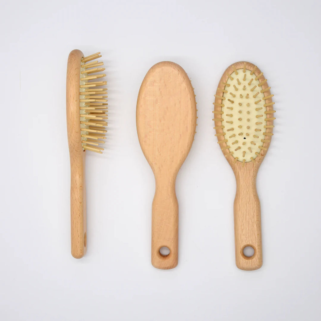 Children's Hair Brush with Wooden Pins