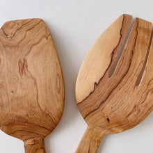 Load image into Gallery viewer, Kenyan Wide Inlaid Salad Servers